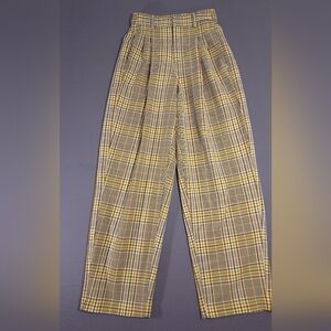 Urban Outfitters Yellow Plaid Men's Dress Pants